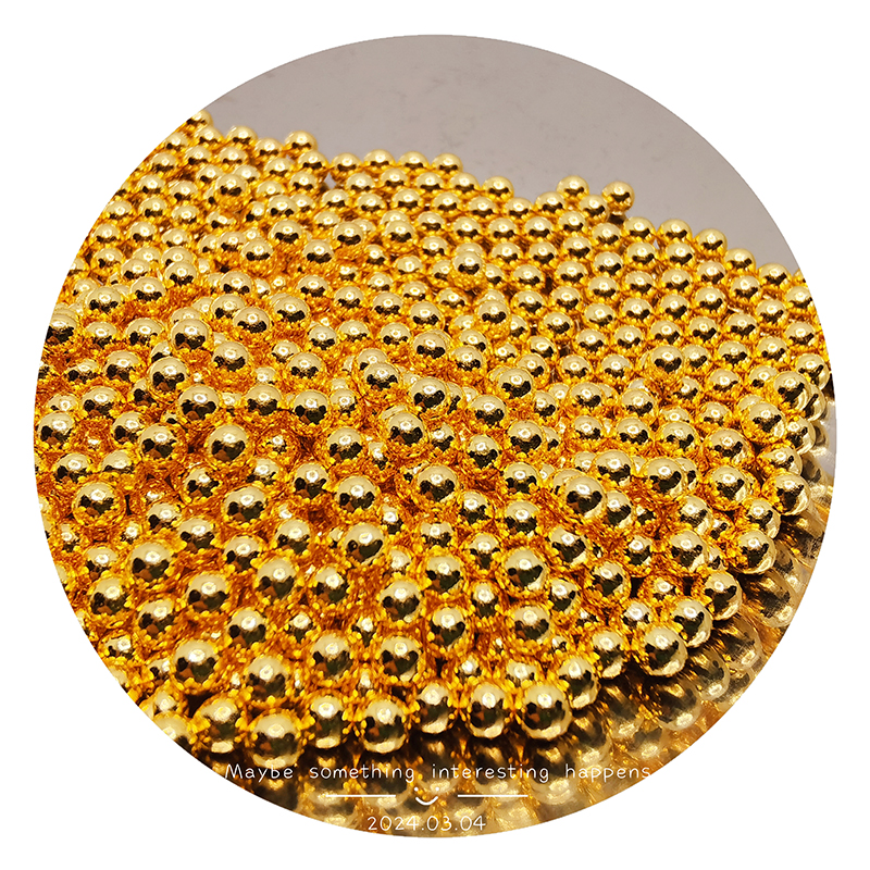 abs仿金色银色diy手工散珠