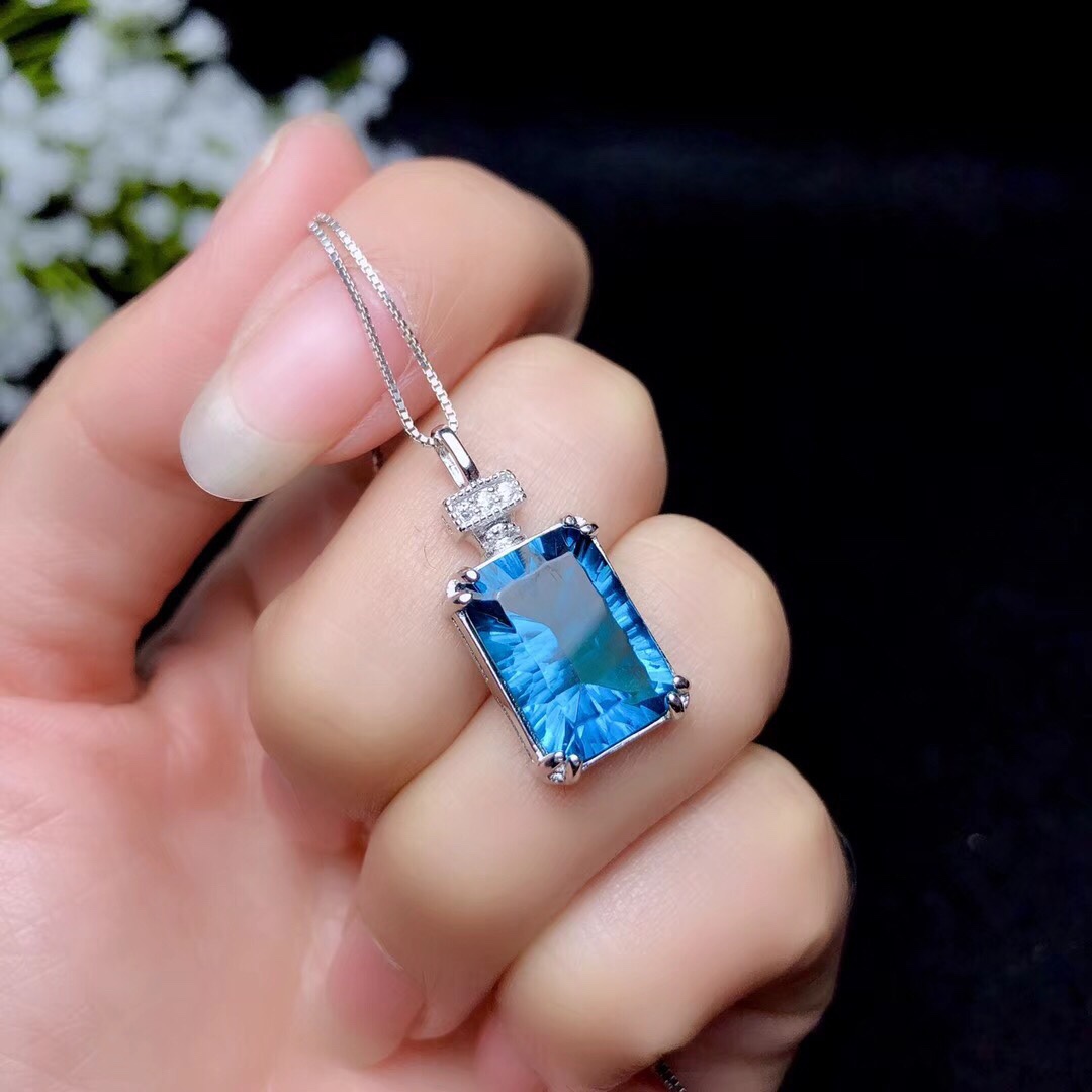 s925纯银吊坠空托长方形8*10 9*11 10*12 10*14 12*16 13*1815*20