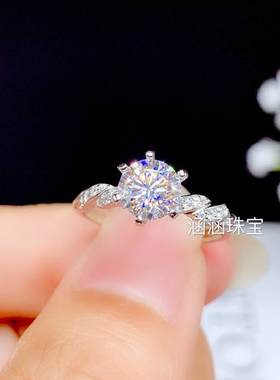 银饰品圆形六爪s925戒指空托6.5