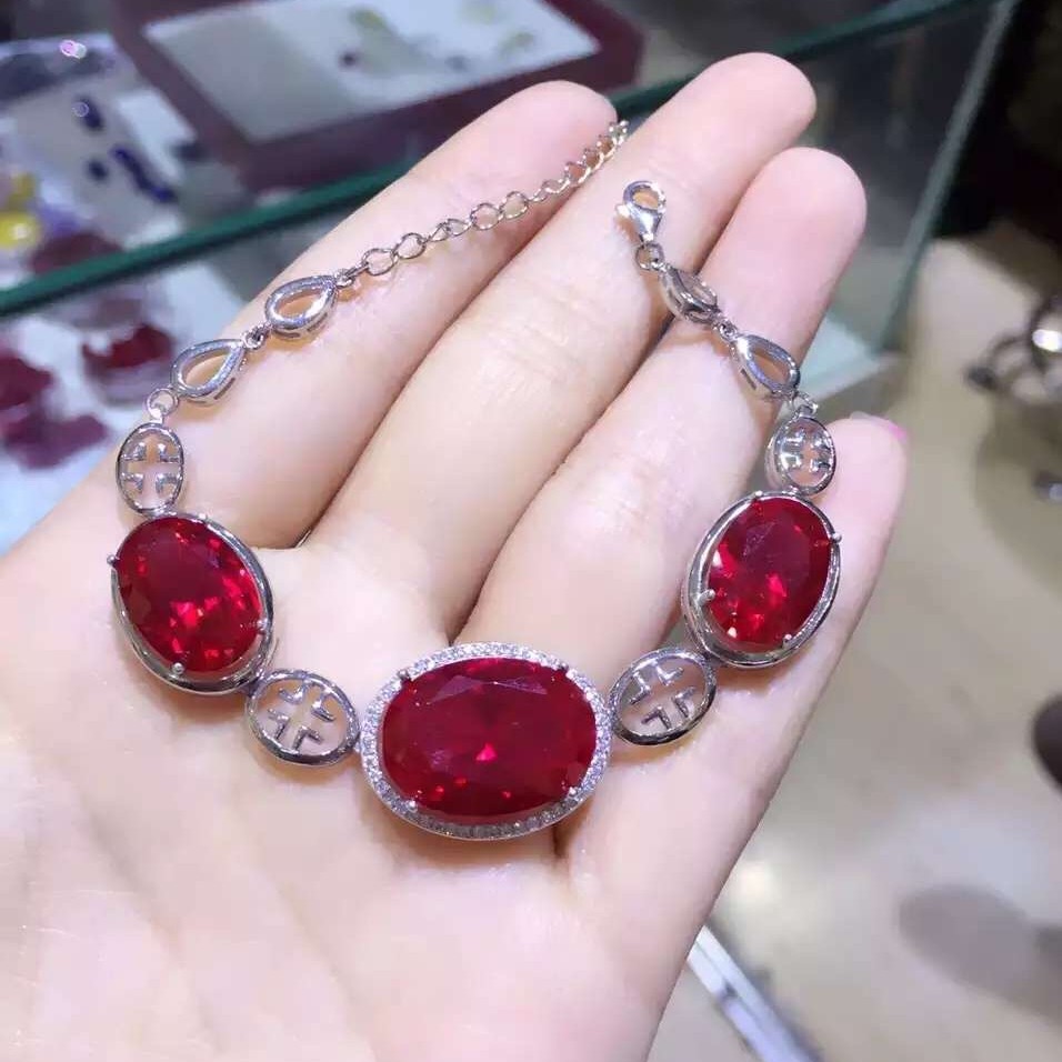 纯银玫瑰金主石手链可定制