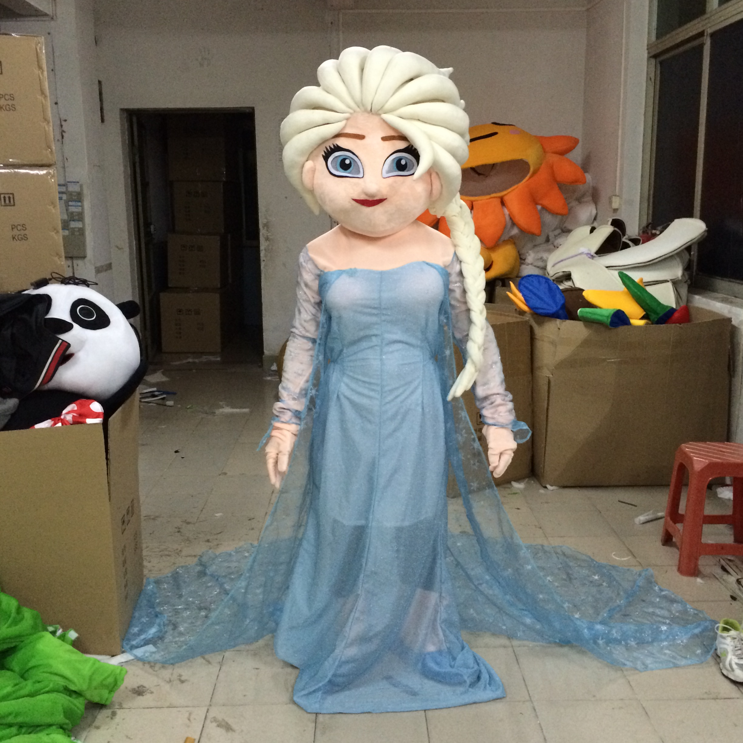 国外版冰雪奇缘卡通服装,艾尔莎公主人偶服装安娜公主卡通吉祥物