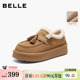 保暖加绒棉鞋 新款 雪地靴子B2827DM5 女冬季 百丽厚底增高毛毛鞋