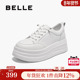 运动休闲板鞋 百丽厚底小白鞋 E2U1DBM5 妈妈鞋 增高鞋 夏季 新款