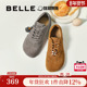 休闲牛津单鞋 百丽枫糖吐司厚底内增高勃肯鞋 新款 子B2874CM5