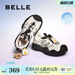 透气休闲凉鞋 百丽女鞋 D7B1DBK5 老爹鞋 新款 子厚底运动鞋 夏季