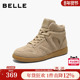 舒适薄底休闲鞋 百丽复古保暖高帮鞋 女冬新商场同款 E8H1DDD5