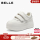 百丽简约魔术贴小白鞋 女2026春新厚底增高百搭休闲板鞋 B3007AM6