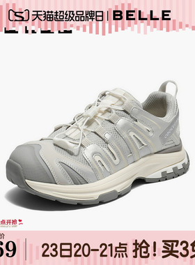 百丽女鞋子厚底增高老爹鞋女秋季新款休闲运动鞋子E2C1DCM5预