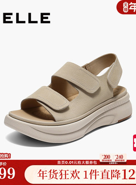 百丽休闲凉鞋女士夏季新款厚底勃肯鞋软底凉鞋子D9J2DBL5