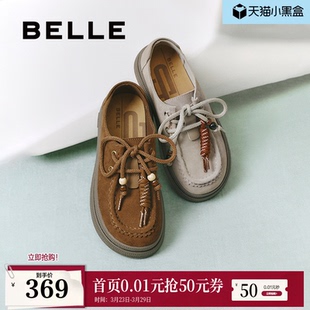 休闲牛津乐福单鞋 百丽复古串珠厚底勃肯鞋 新款 秋季 子E1R1DCM5 女款