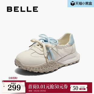 休闲鞋 百丽双鞋 增高鞋 女新款 子E3A1DCA5 带芭蕾运动德训阿甘鞋