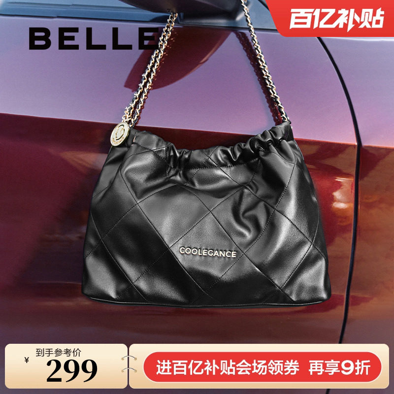 百丽包包女新款托特通勤小香风垃圾袋流浪包红色新娘婚包X6603A,箱包皮具/热销女包/男包,通用款女包,淘宝优惠券,粉丝福利购,淘宝优惠卷