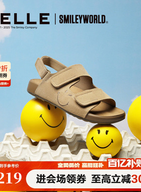 张凌赫同款百丽SMILEY联名款快乐吐司鞋休闲童鞋新款勃肯凉鞋