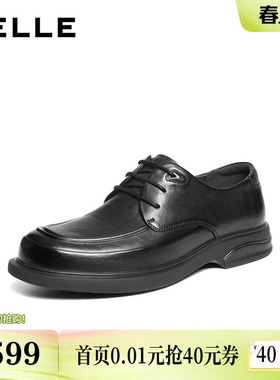 百丽男鞋真牛皮商务德比鞋男士26新款春季商场款休闲皮鞋8YL01AM6