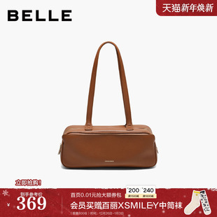 百丽包包女2025冬季 时髦通勤法棍腋下包单肩波士顿包BL870DX5 新款