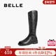 百丽女靴子英伦风骑士靴女新款 冬季 显瘦长靴长筒靴B2362DG4