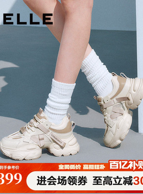 百丽女鞋运动厚底银灰色老爹鞋新款增高鞋运动休闲鞋D5D1DBM5