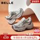 百丽厚底银灰色老爹鞋 E4Q1DCM5 增高运动休闲鞋 女鞋 子新款