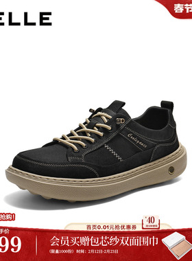 百丽男鞋厚底增高舒适布鞋男士26春新商场款套脚工装鞋9AJ01AM6