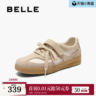 魔术贴运动休闲板鞋 新款 D8N1DAA5 子运动风芭蕾风德训鞋 百丽女鞋