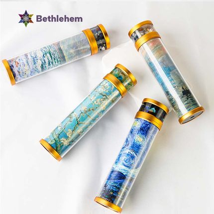 名画创意万花筒手工生日礼物儿童益智玩具男女朋友经典多棱镜礼物