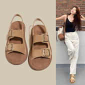 勃肯凉鞋 配裙子百搭防滑软平底一字罗马度假沙滩鞋 女夏季 2026新款