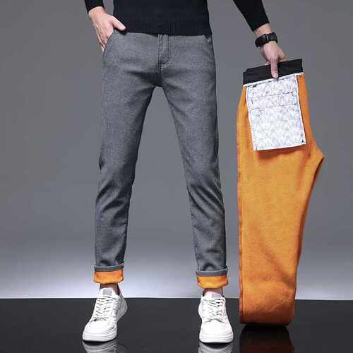 2022冬季加绒加厚休闲裤男韩版修身长裤WINTER MEN PANTS