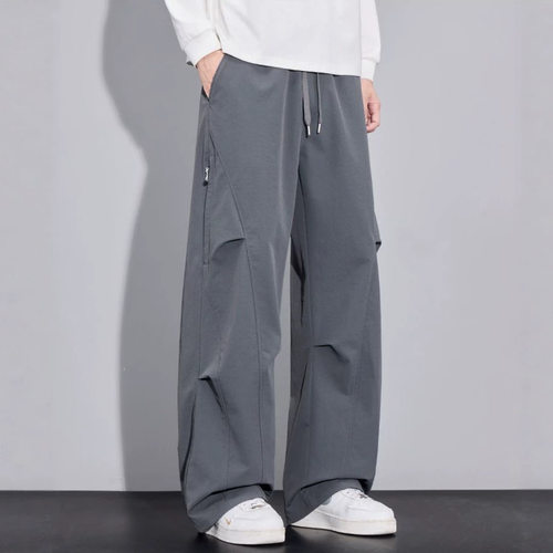 2026秋季四季新款欧美日韩工装冲锋深灰色直筒休闲裤男很轻PANTS