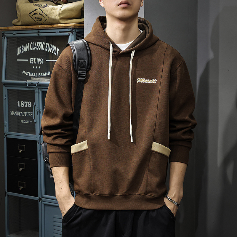 秋冬加绒连帽男卫衣潮牌外套