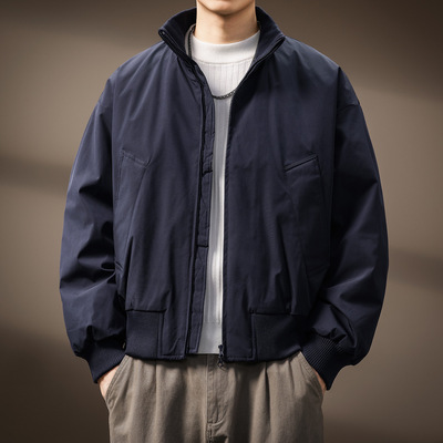 高端美式立领男士羽绒夹克