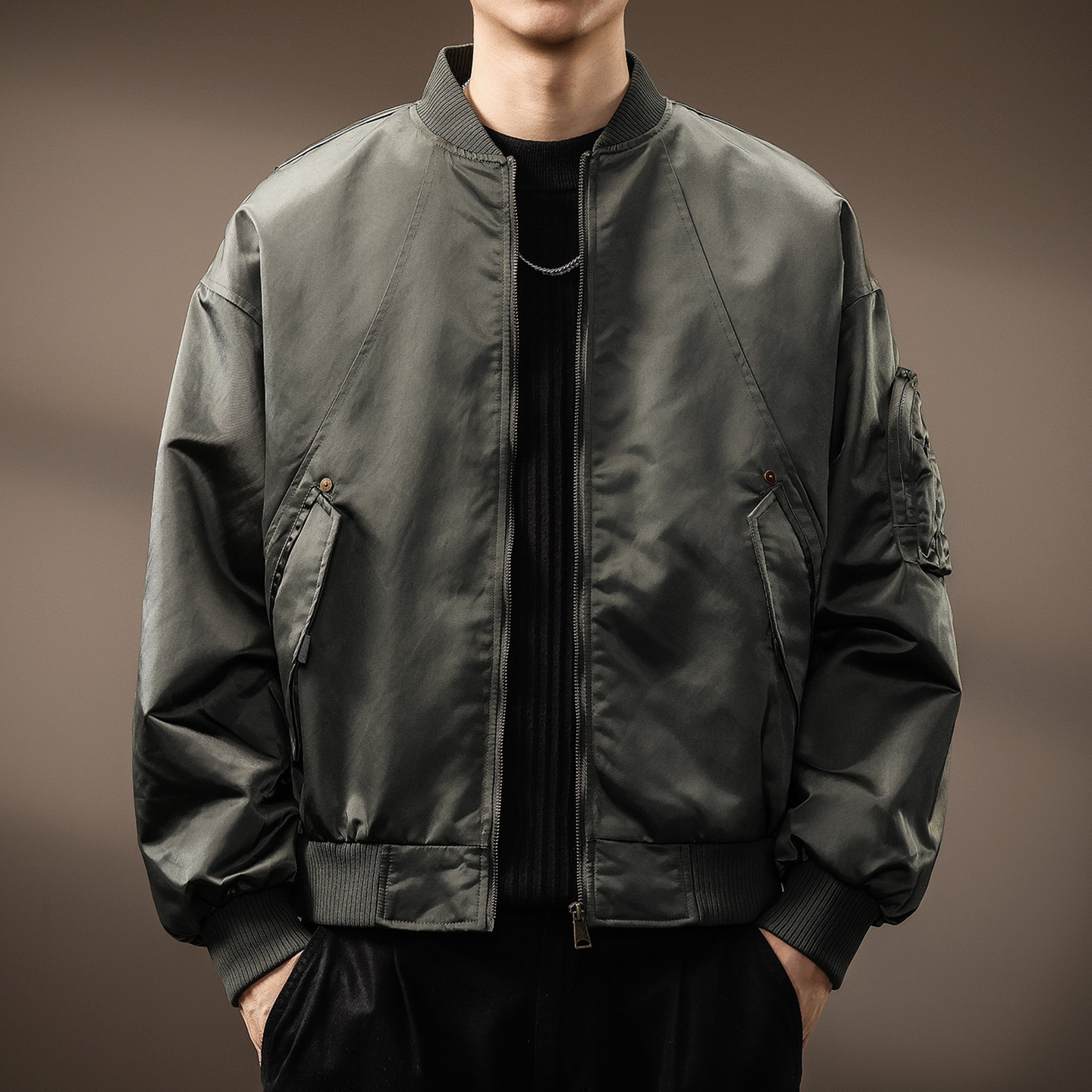 高端美式复古棒球服棉服外套