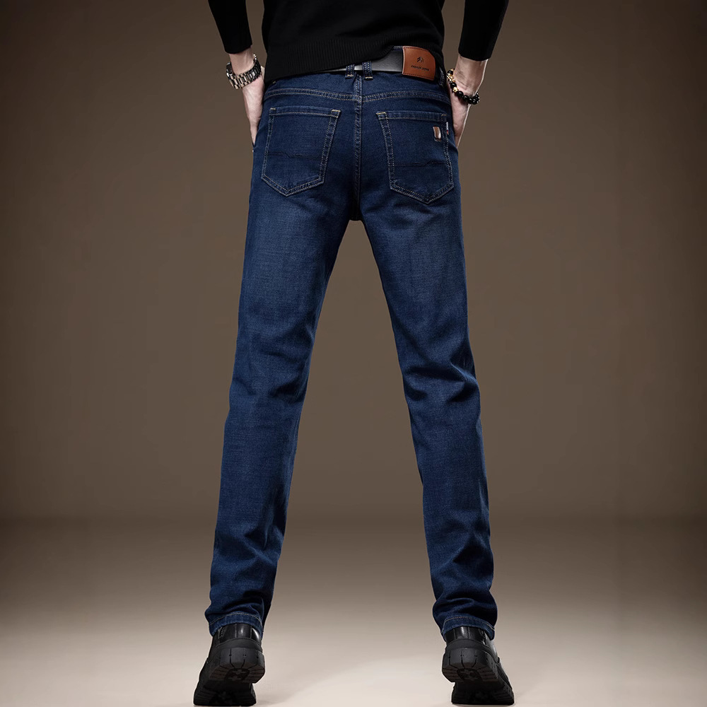 复古直筒男牛仔裤秋冬新款