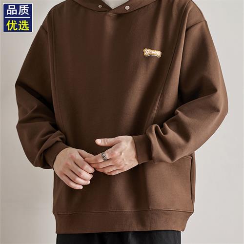 美式重磅连帽卫衣男士2025秋季新款宽松覆古加厚潮牌外套运动上衣