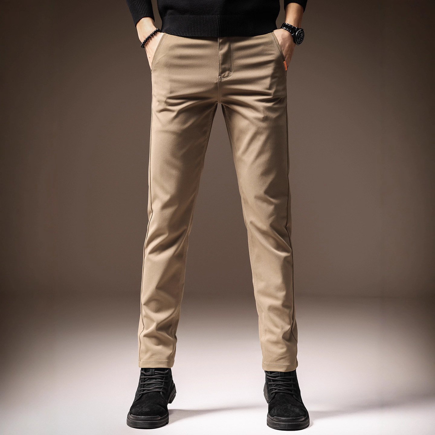 高端直筒男士休闲西裤男