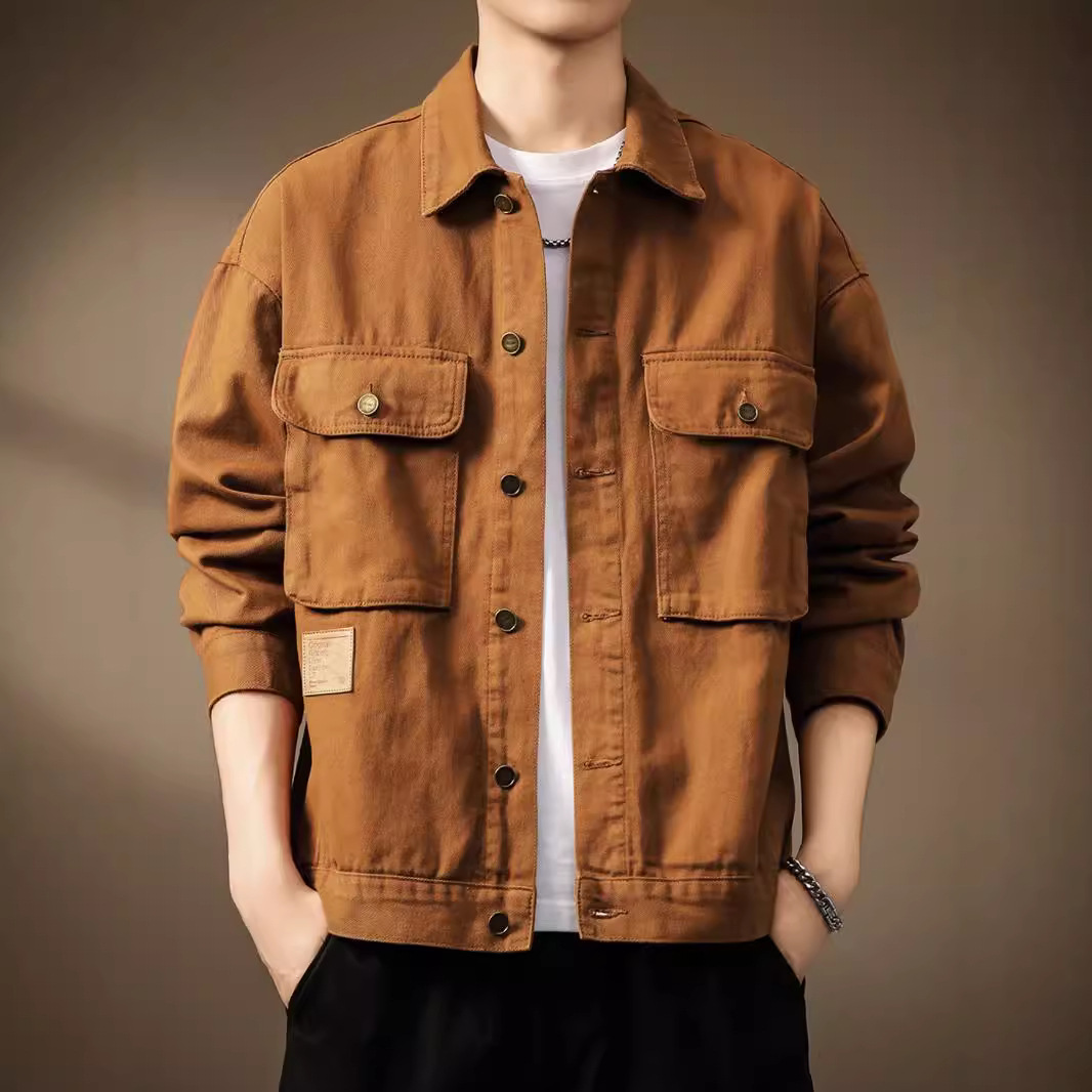 高端重磅工装牛仔男外套