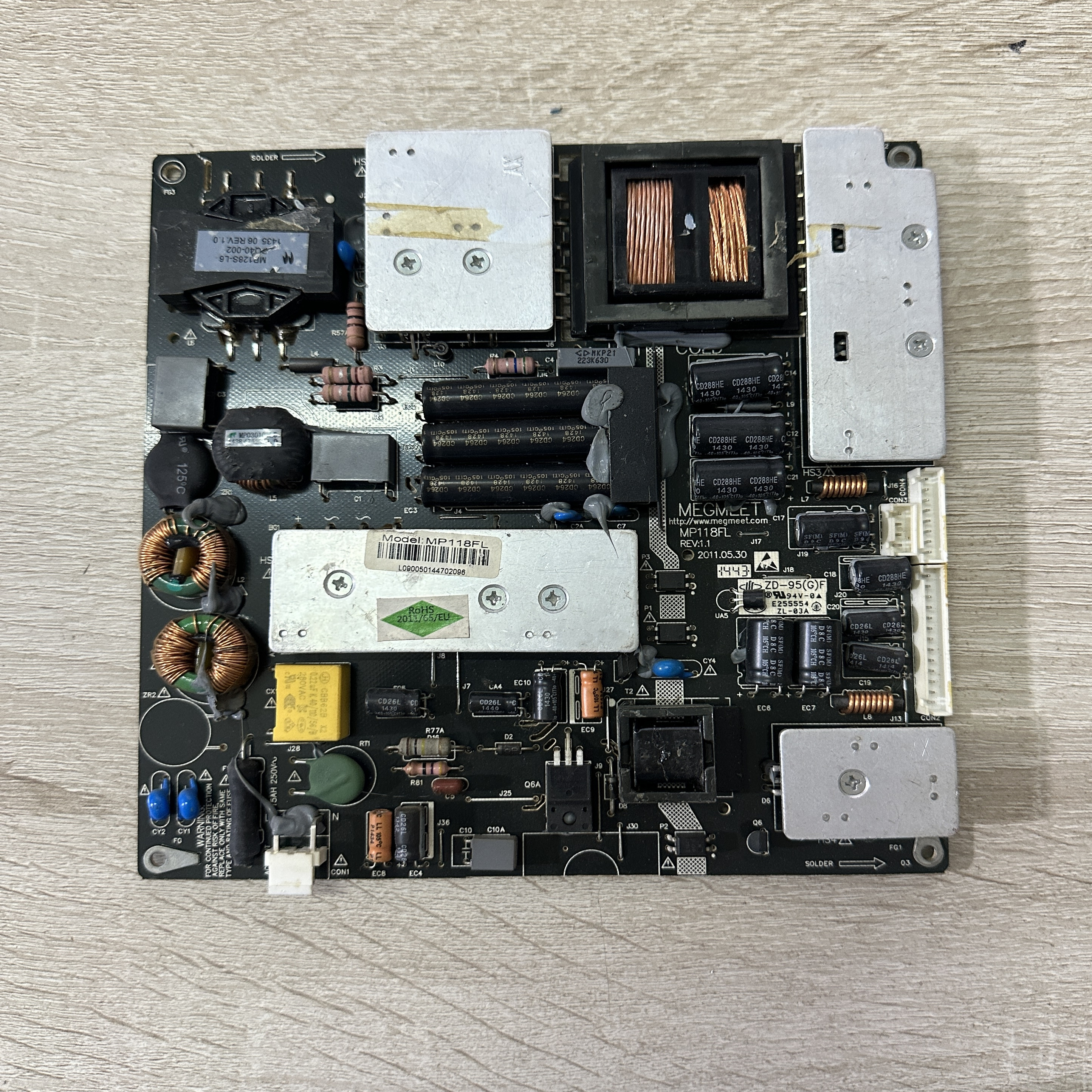 A原装MEGMEET麦格米特42/46/47/55寸LED 电视电源板 MP118FL 实拍