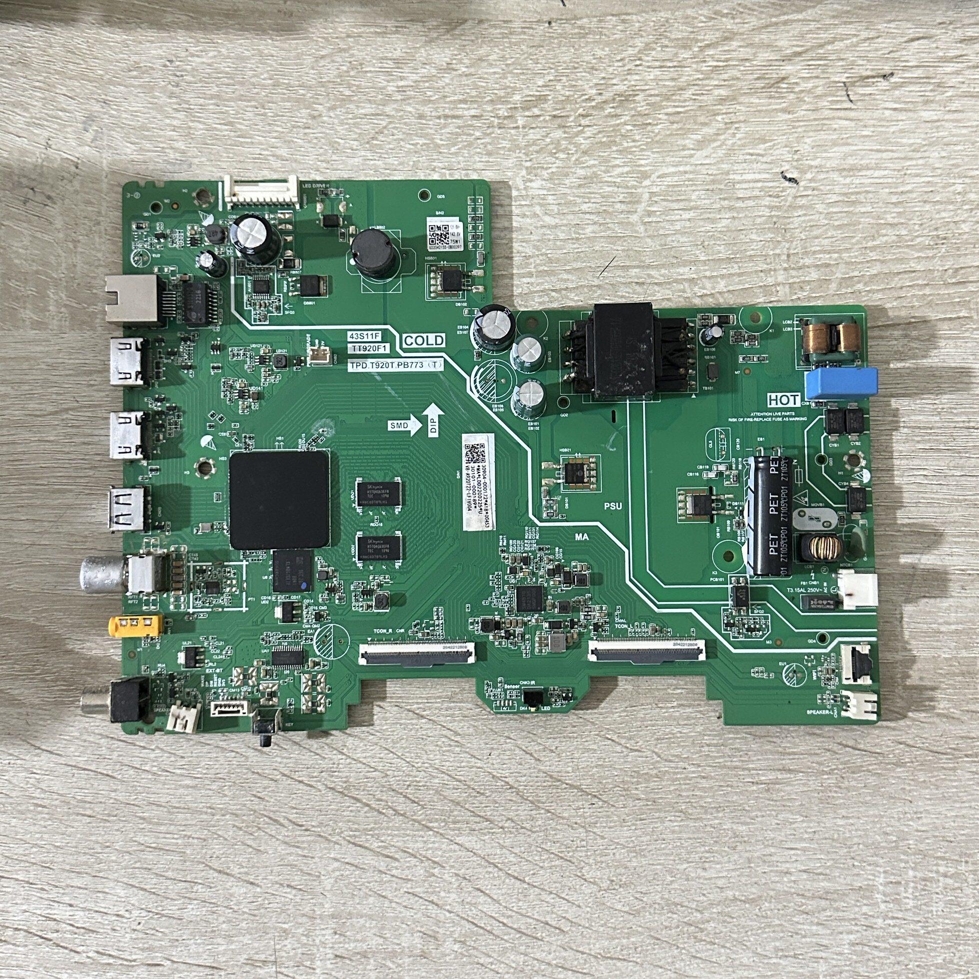 适TCL  43S11F  43V6F 43F165C主板TT920F1 TPD.T920T.PB773(T)屏