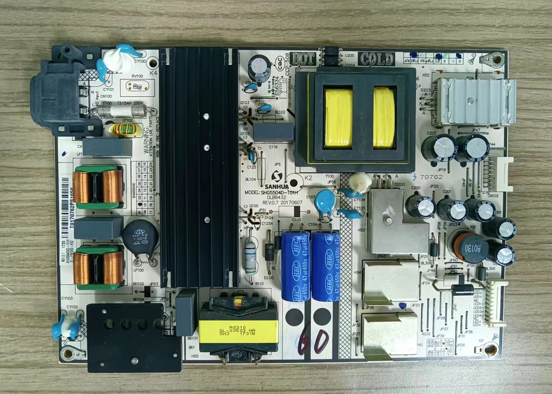 ^原装TCL L60P2-UD 60A730U电源板SHG5504D-101H 81-PBE060-H02