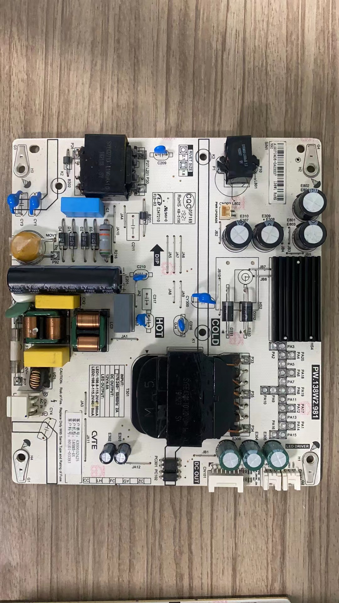 小米L65M5-4X电源PW.138W2.981