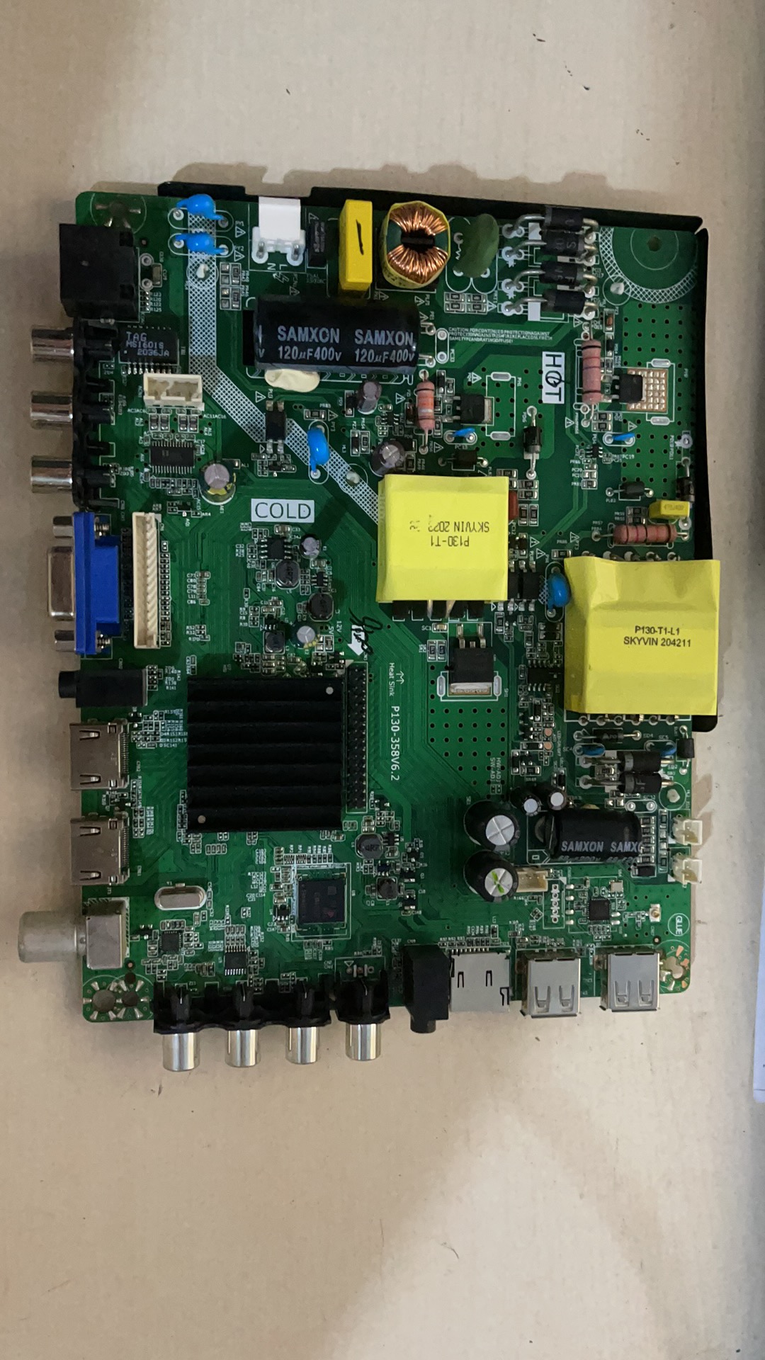 拆机杂牌 55D18 主板P130-358V6.2 配屏LC546PU2L01熊猫屏