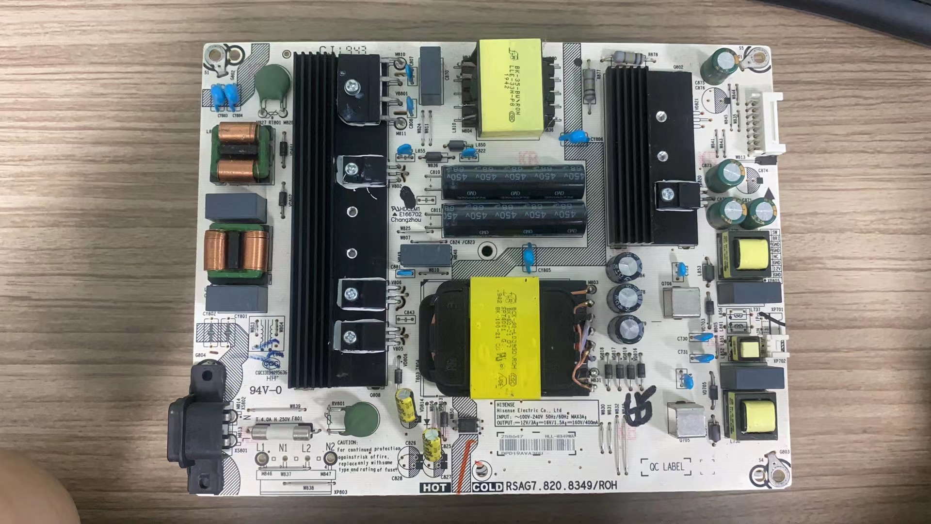 a原装海信65V1A-J 65寸电视电源板RSAG7.820.8349 HLL-8349WA现货