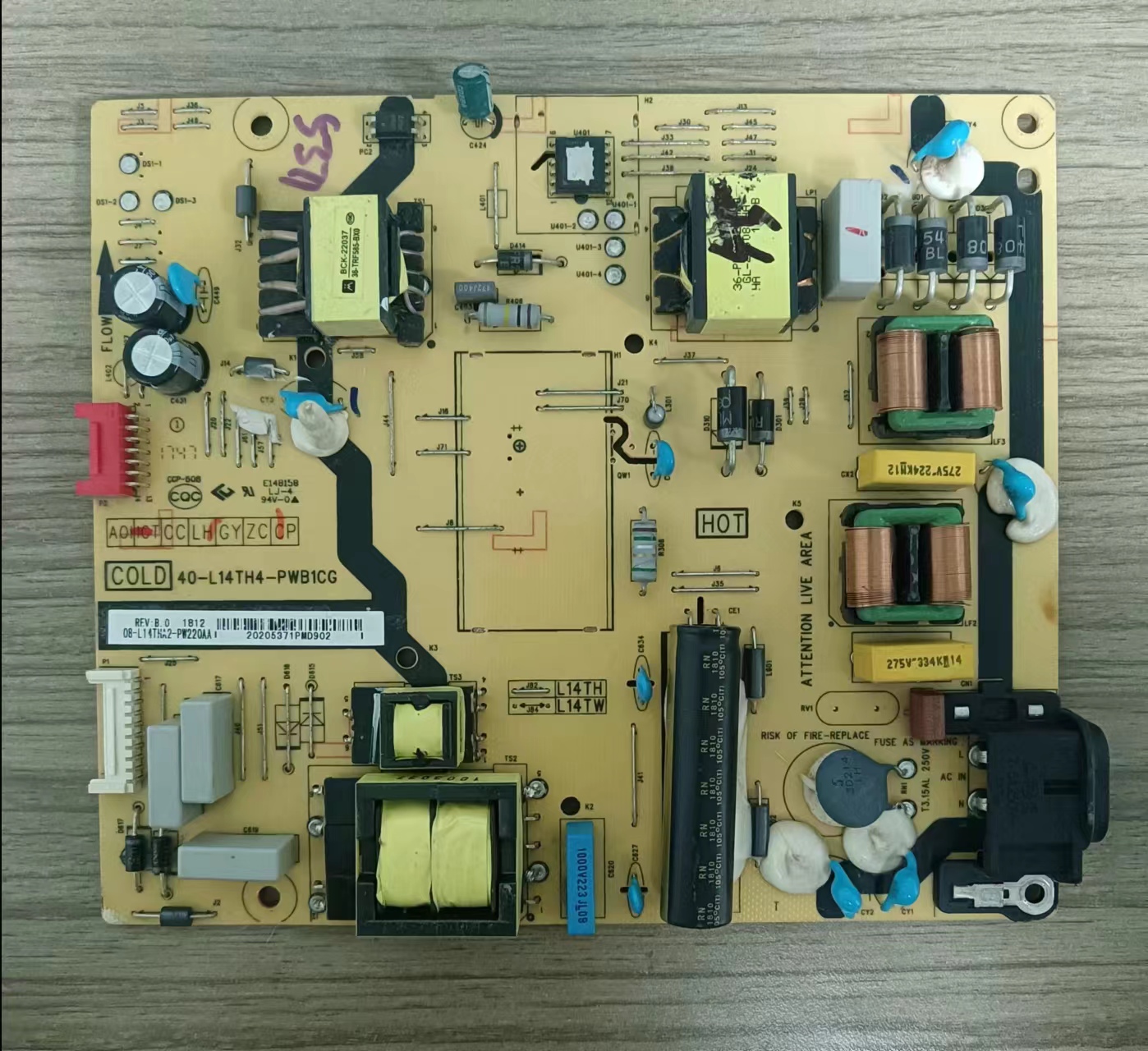 @TCL D55A660U L50P2-UD电源40-L14TH4-PWB1CG 40-L14TH2-PWC1CG