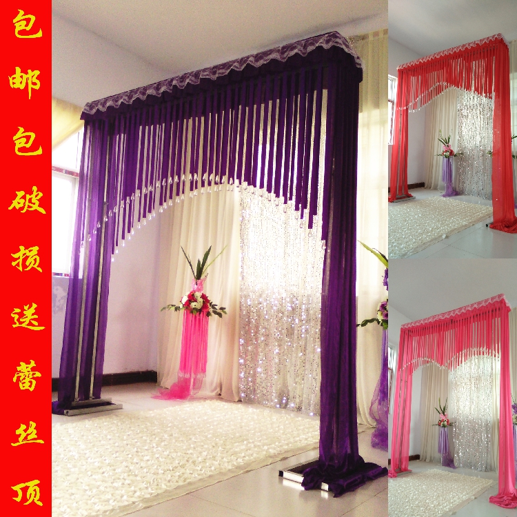 新款包邮婚庆道具拱门缎带门厅丝带亭迎宾门仪式亭农村婚礼道具