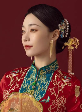 新娘结婚秀禾服头饰女新中式