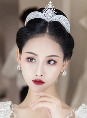 奢华大气皇冠新娘头饰女王冠