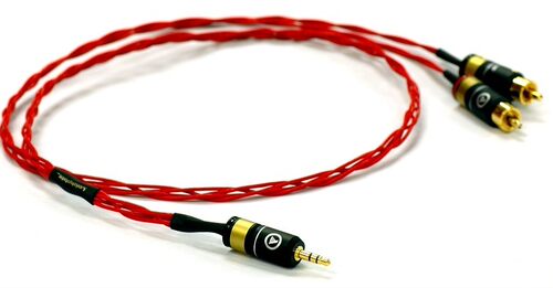 单晶铜3.5mm＞RCA耳扩接线