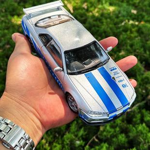 24日産GTR R34合金汽车模型东瀛战神天际线SKYLINE赛车回力声光