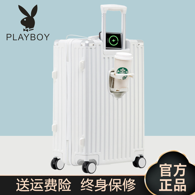 花花公子新款多功能行李箱拉链款图片