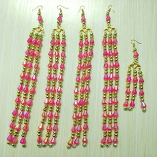 粤剧凤冠穗正凤穗串珠吊穗滴水珠子戏剧小姐凤冠配件DIY珠子穗子