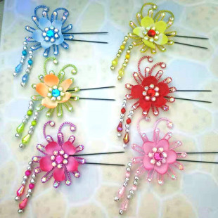 戏曲古装汉服越剧花旦村姑新娘头饰发簪小姐姐头饰配件纯手工戏曲